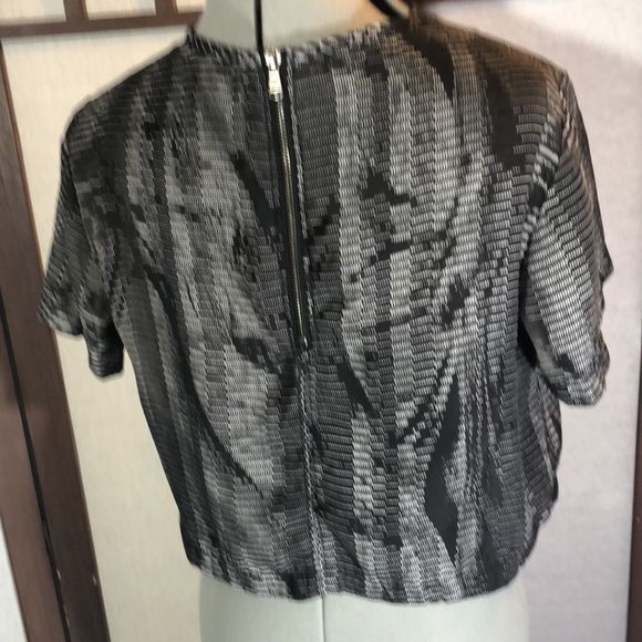 Urban Outfitters/ silence&noise/ sz L /black&white/crop top/short sleeves/ - Picture 7 of 11